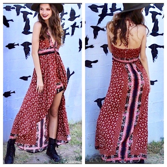 Halter Maxi Romper/Jumpsuit - Picture 1 of 6
